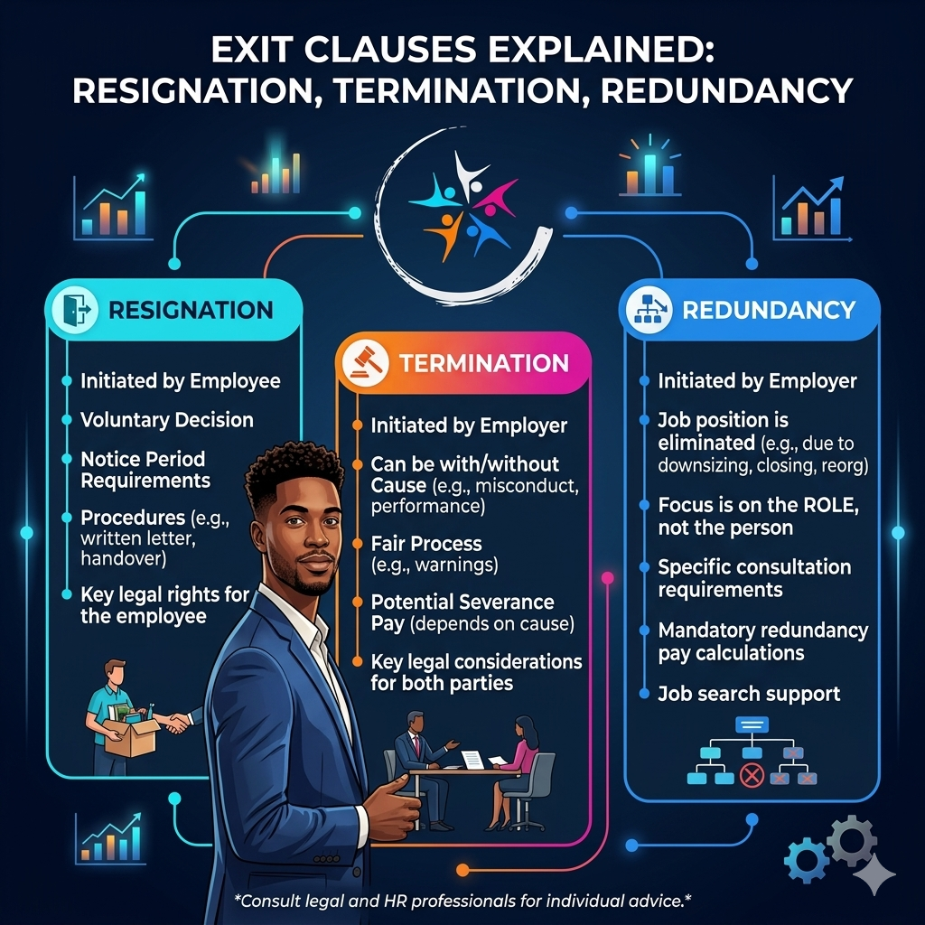 Exit Clauses Explained: Resignation, Termination, Redundancy